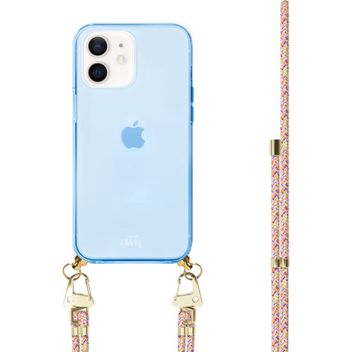 xoxo Wildhearts - iPhone 12 - Rainbow Vibes Cord Case Blue
