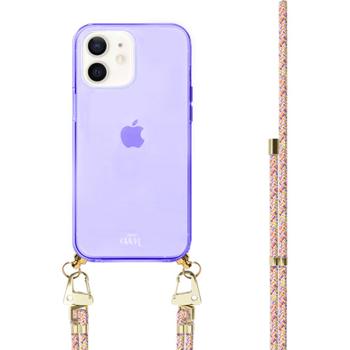 xoxo Wildhearts - iPhone 12 - Rainbow Vibes Cord Case Purple