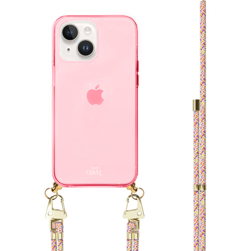 xoxo Wildhearts - iPhone 13 - Rainbow Vibes Cord Case Pink
