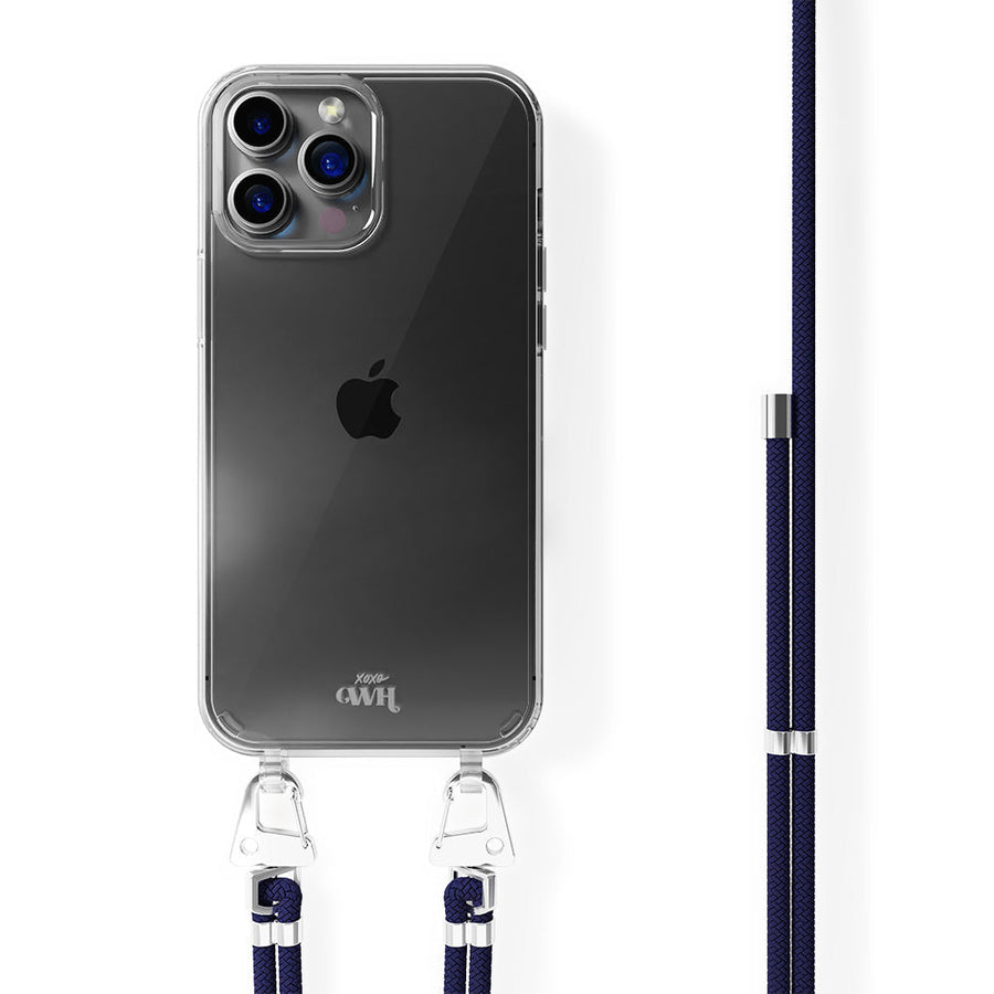 iPhone 15 Pro - Navy Overload Transparant Cord Case