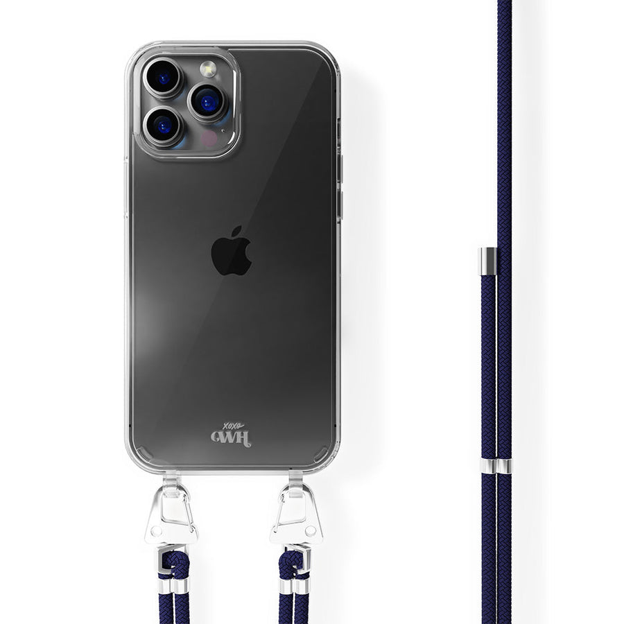 iPhone 15 Pro Max - Navy Overload Transparant Cord Case