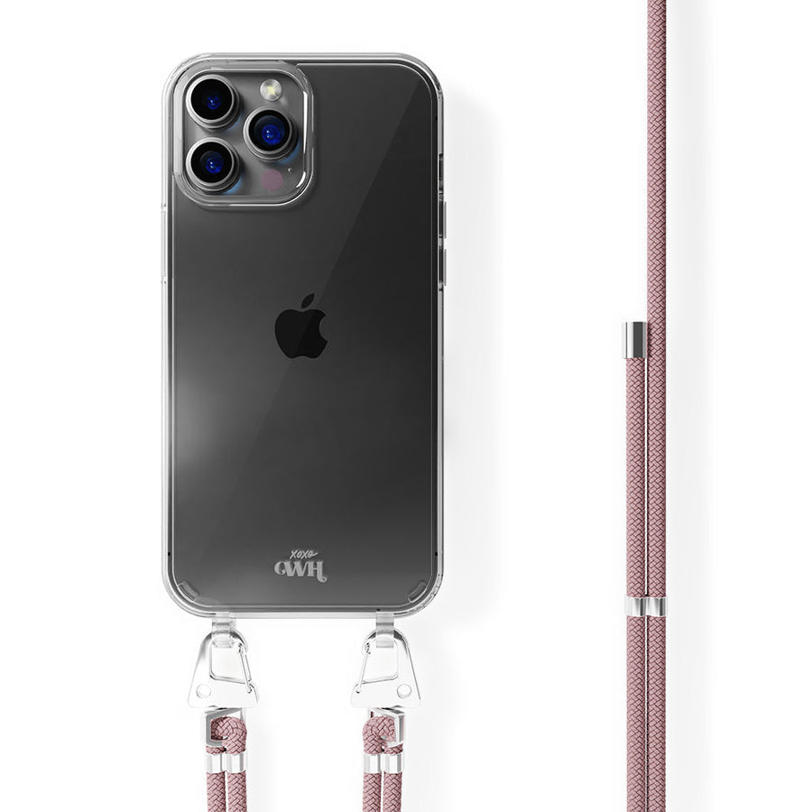 iPhone 15 Pro - Pink Vibes Transparant Cord Case