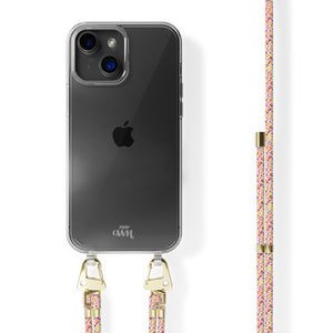 xoxo Wildhearts - iPhone 13 - Rainbow Vibes Transparant Cord Case