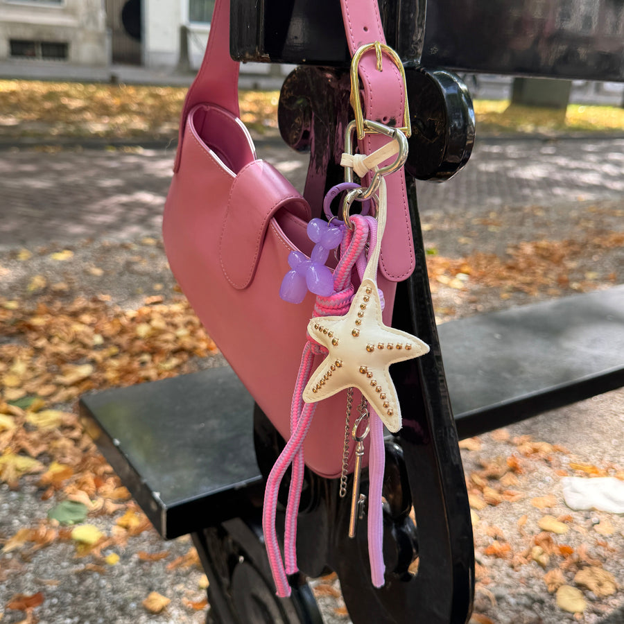 Bag Charm - Starfish - Purple