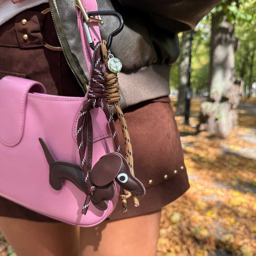 Bag Charm - Puppy Love - Brown