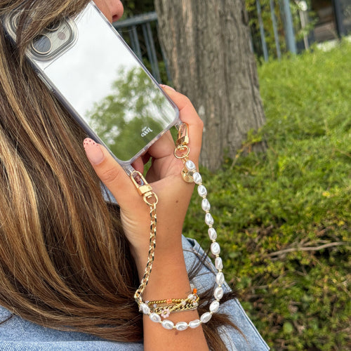 xoxo Wildhearts iPhone 14 Plus - Over The Moon Mirror Cord Case - Short cord