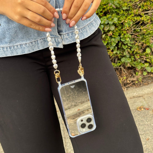 xoxo Wildhearts iPhone 16 Pro Max - Pearlfection Mirror Cord Case - Short cord