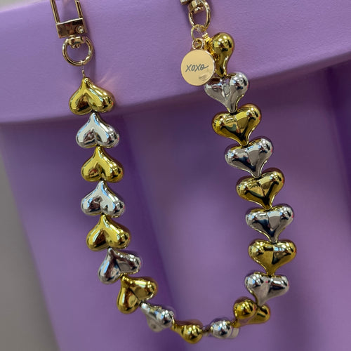 xoxo Wildhearts Funky Hearts Charm Cord (gold and silver)