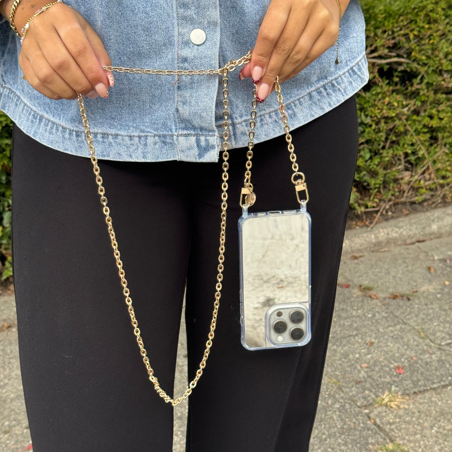 iPhone 16 Plus - Dreamy Mirror Cord Case - Long cord