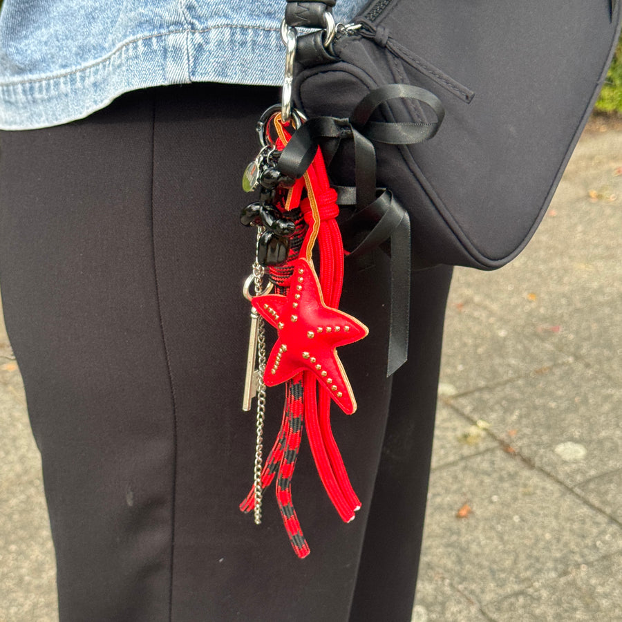 Bag Charm - Starfish - Black