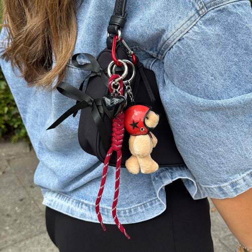 xoxo Wildhearts Bag Charm - Berry Pilot - Red
