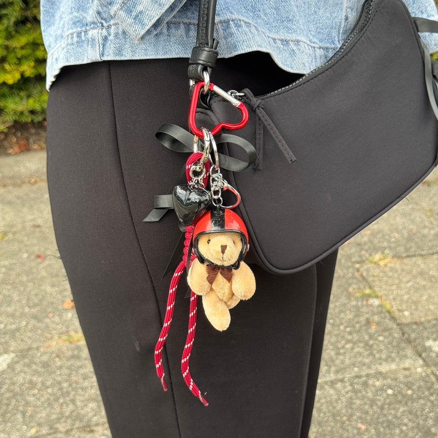 Bag Charm - Berry Pilot - Red