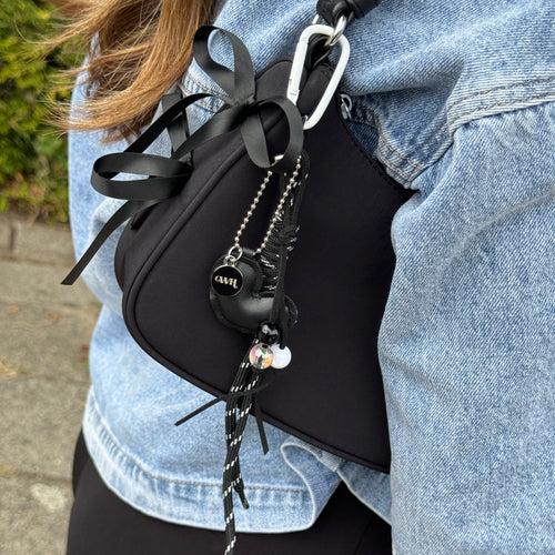 xoxo Wildhearts Bag Charm - Rope Heart - Black