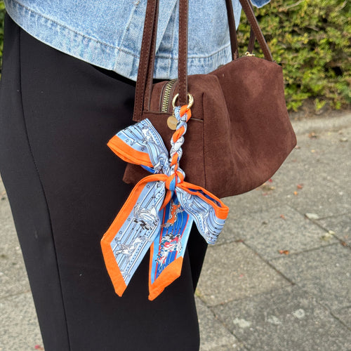 xoxo Wildhearts Bag Charm - Parisian Bow - Orange & Blue