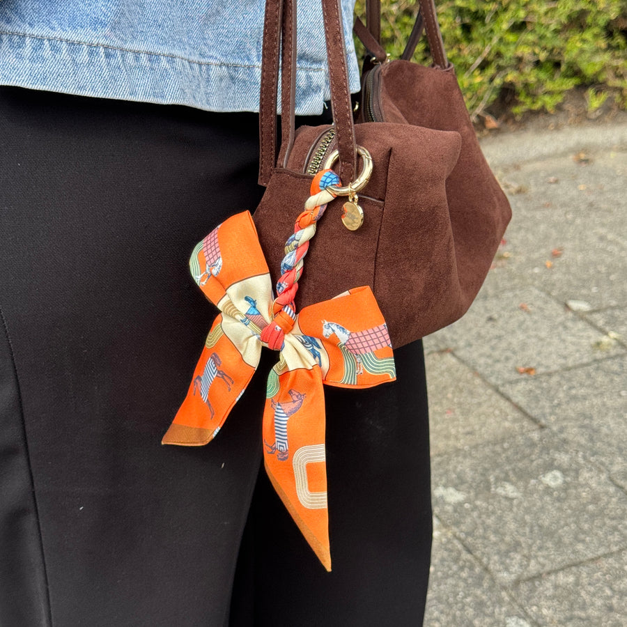 Bag Charm - Parisian Bow - Orange