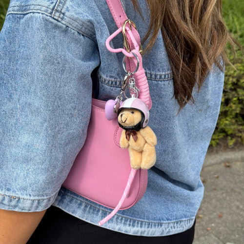 xoxo Wildhearts Bag Charm - Berry Pilot - Pink