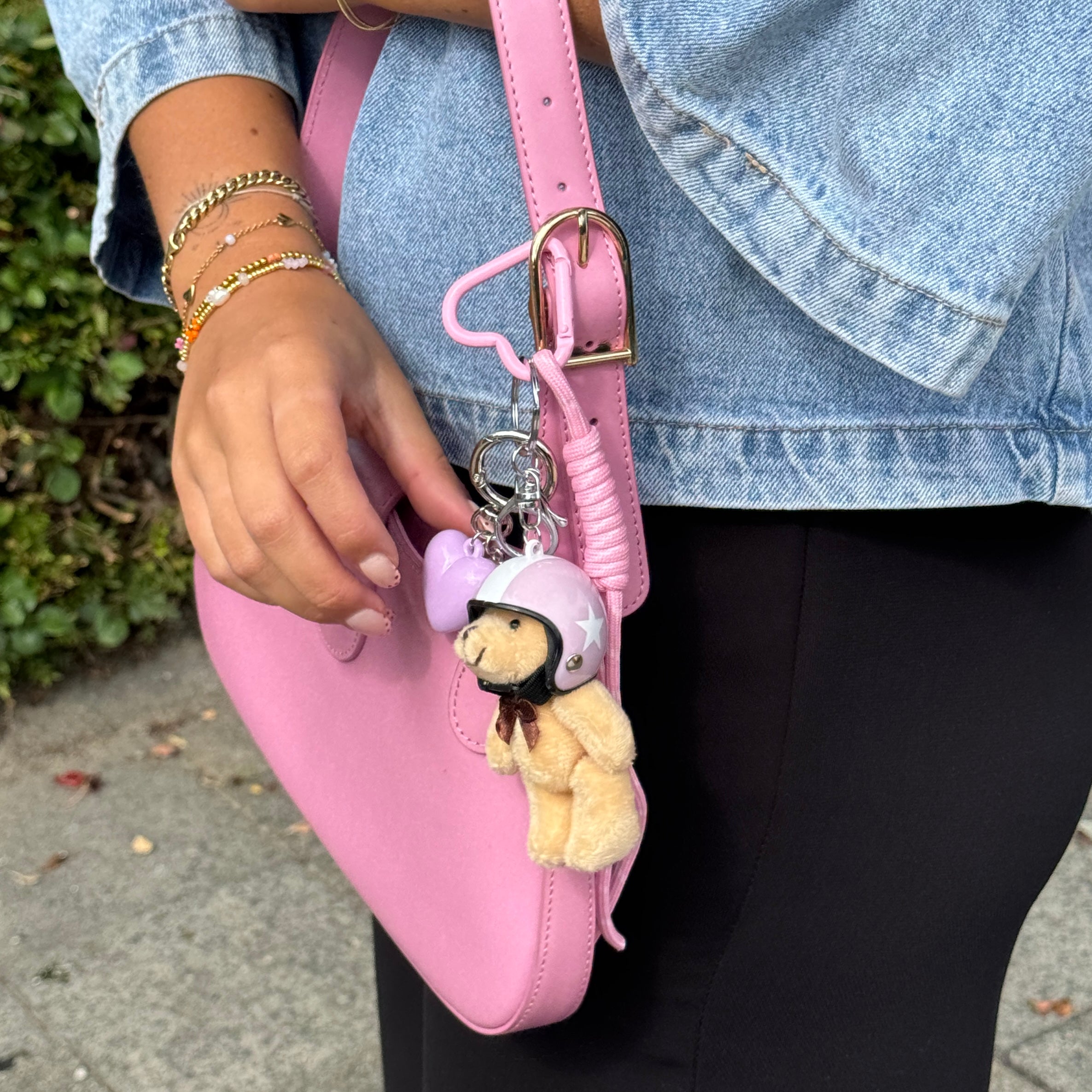 xoxo Wildhearts Bag Charm - Berry Pilot - Pink
