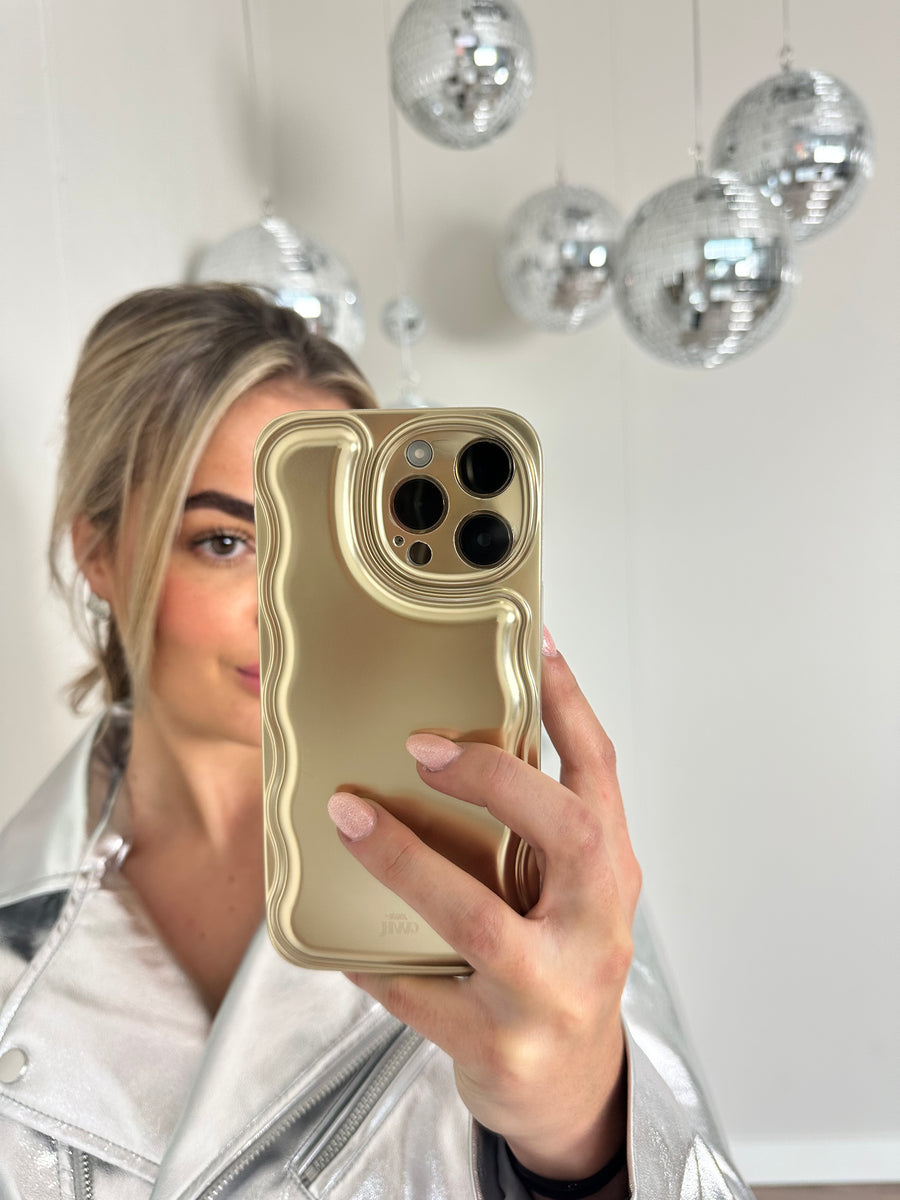 Wavy case Gold - iPhone 15 plus