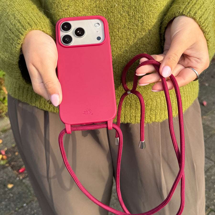 Silicone Cord Case Burgundy - iPhone 17