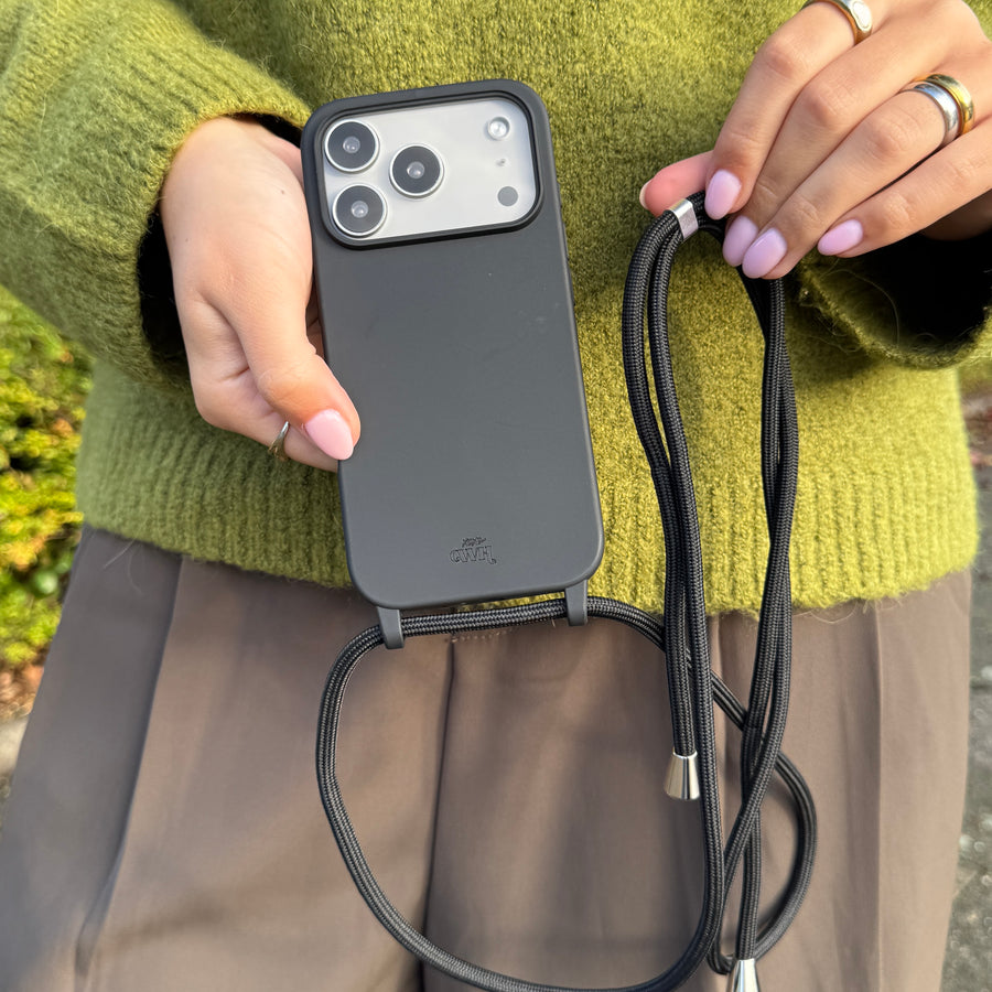Silicone Cord Case Black - iPhone 17