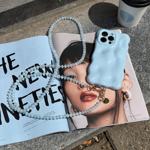 Bubbly case Ice Blue - Dusty Cord (long) - iPhone 15 Plus