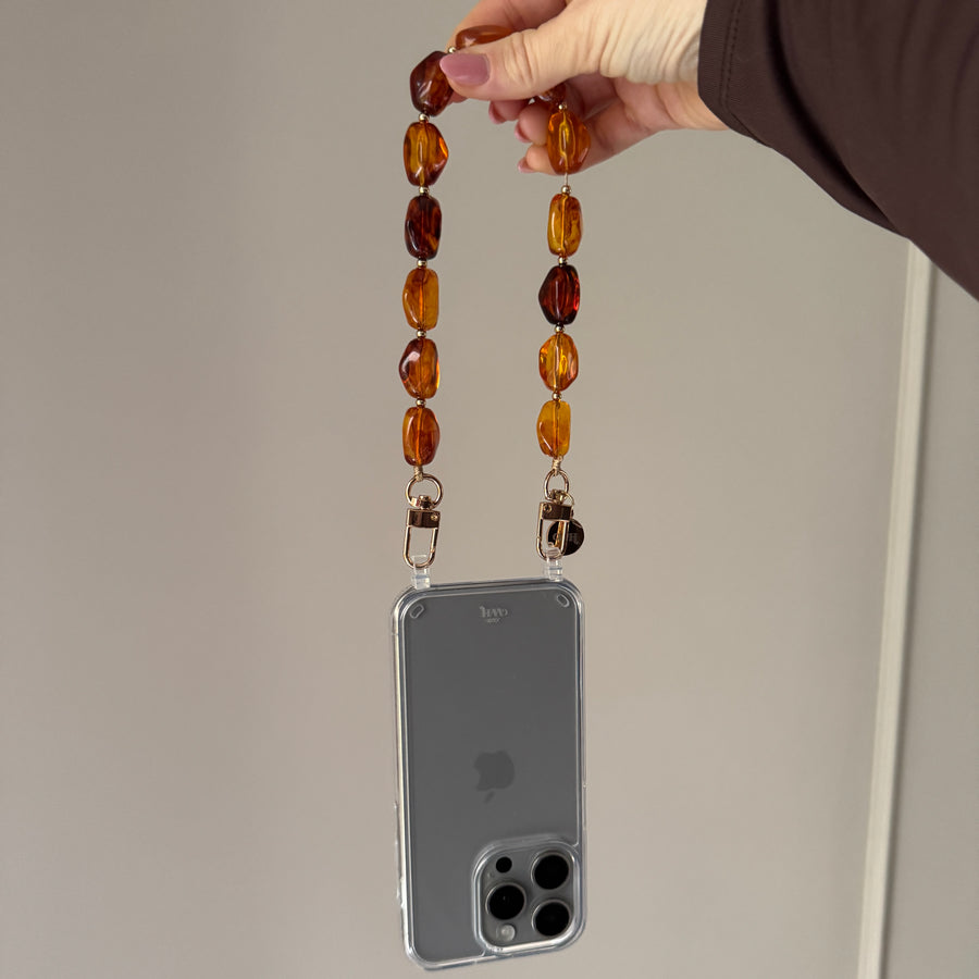iPhone 17 Air - Honey Flame (short) Transparant Cord Case