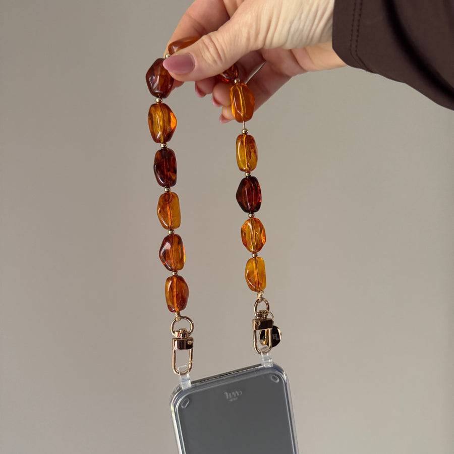 iPhone 17 Air - Honey Flame (short) Transparant Cord Case