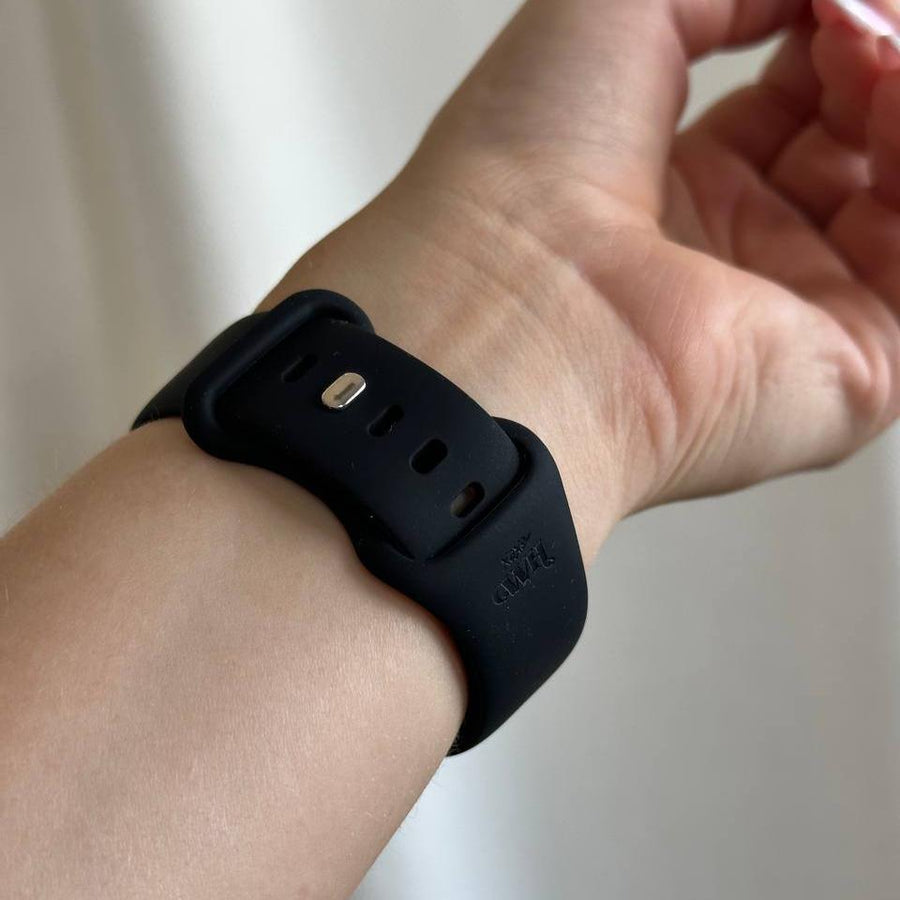 Silicone strap black (22 mm)