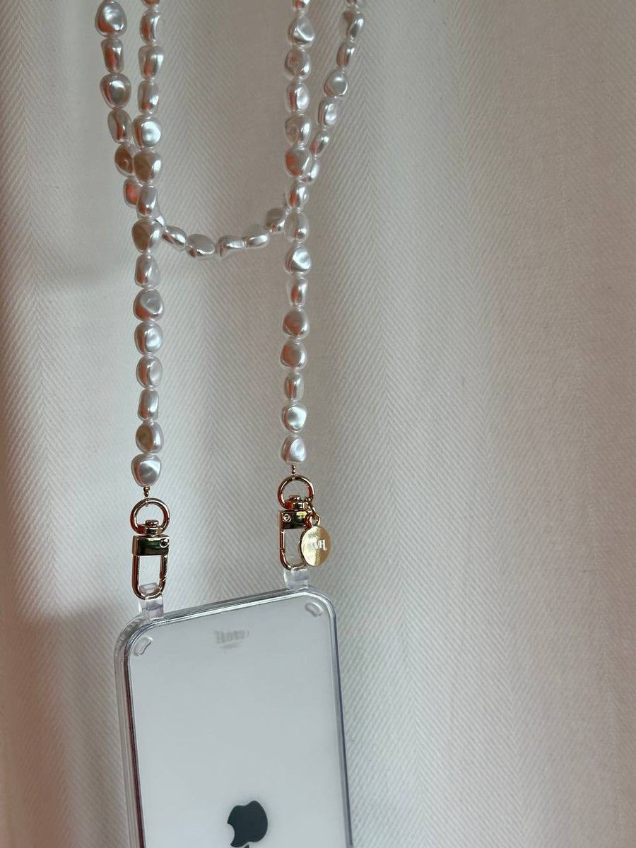 iPhone 13 Mini - Pearlfection Transparent Cord Case - Long Cord