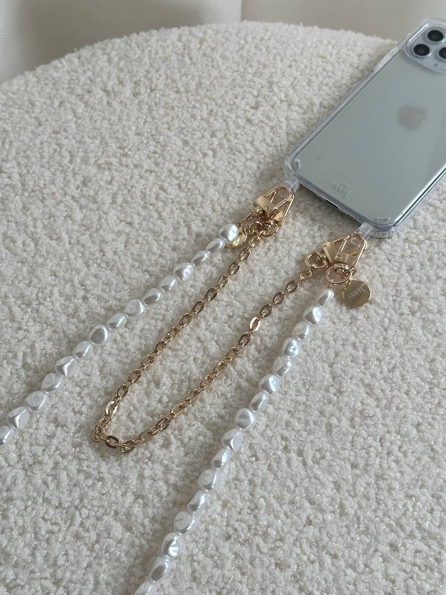 iPhone 12 - Dreamy Transparant Cord Case - Short Cord