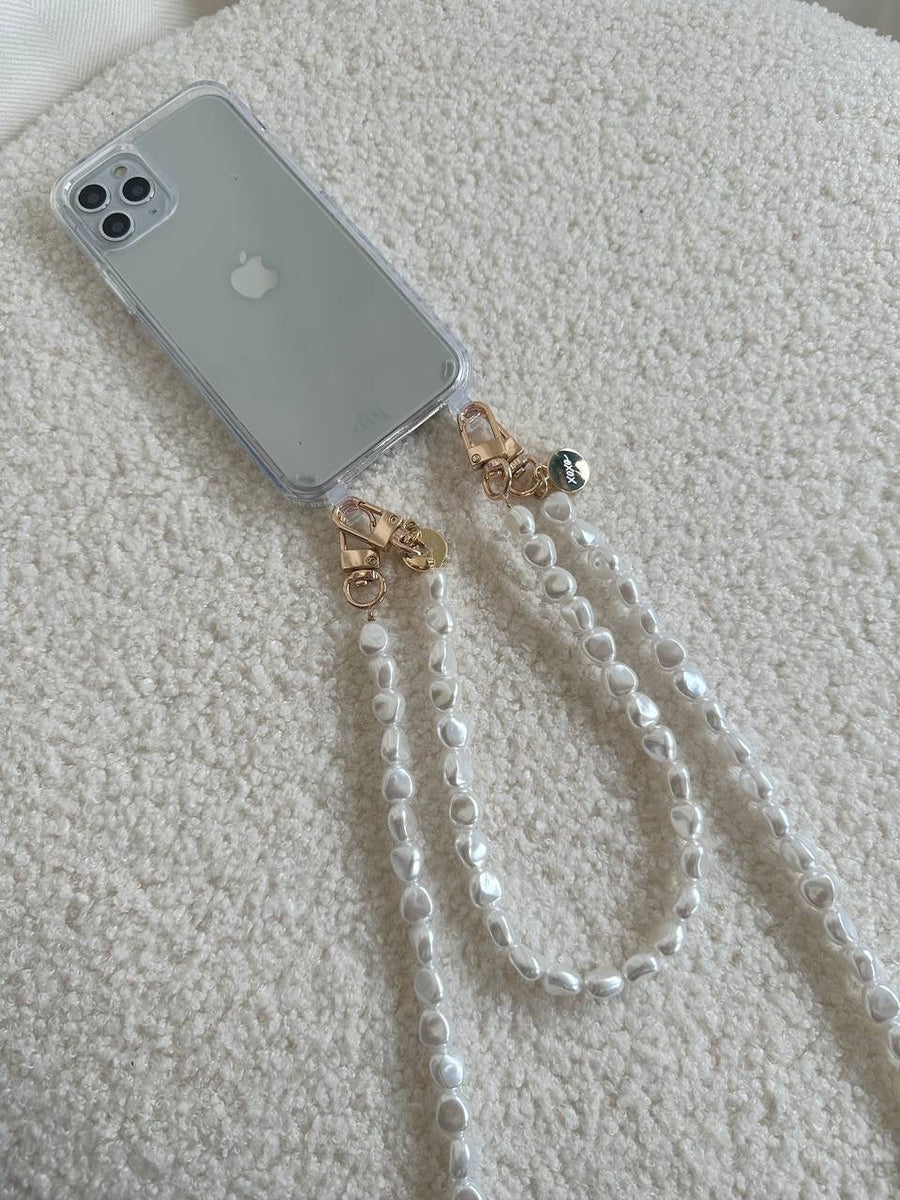 iPhone 15 Plus - Pearlfection Transparant Cord Case - Short cord