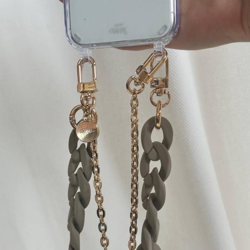 xoxo Wildhearts - iPhone 15 Pro Max - Dreamy Transparant Cord Case - Short Cord