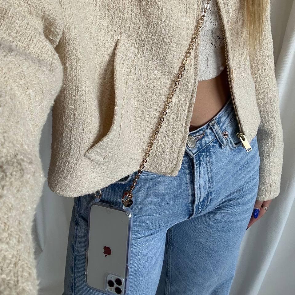 xoxo Wildhearts - iPhone XS Max - Dreamy Transparant Cord Case - Long Cord