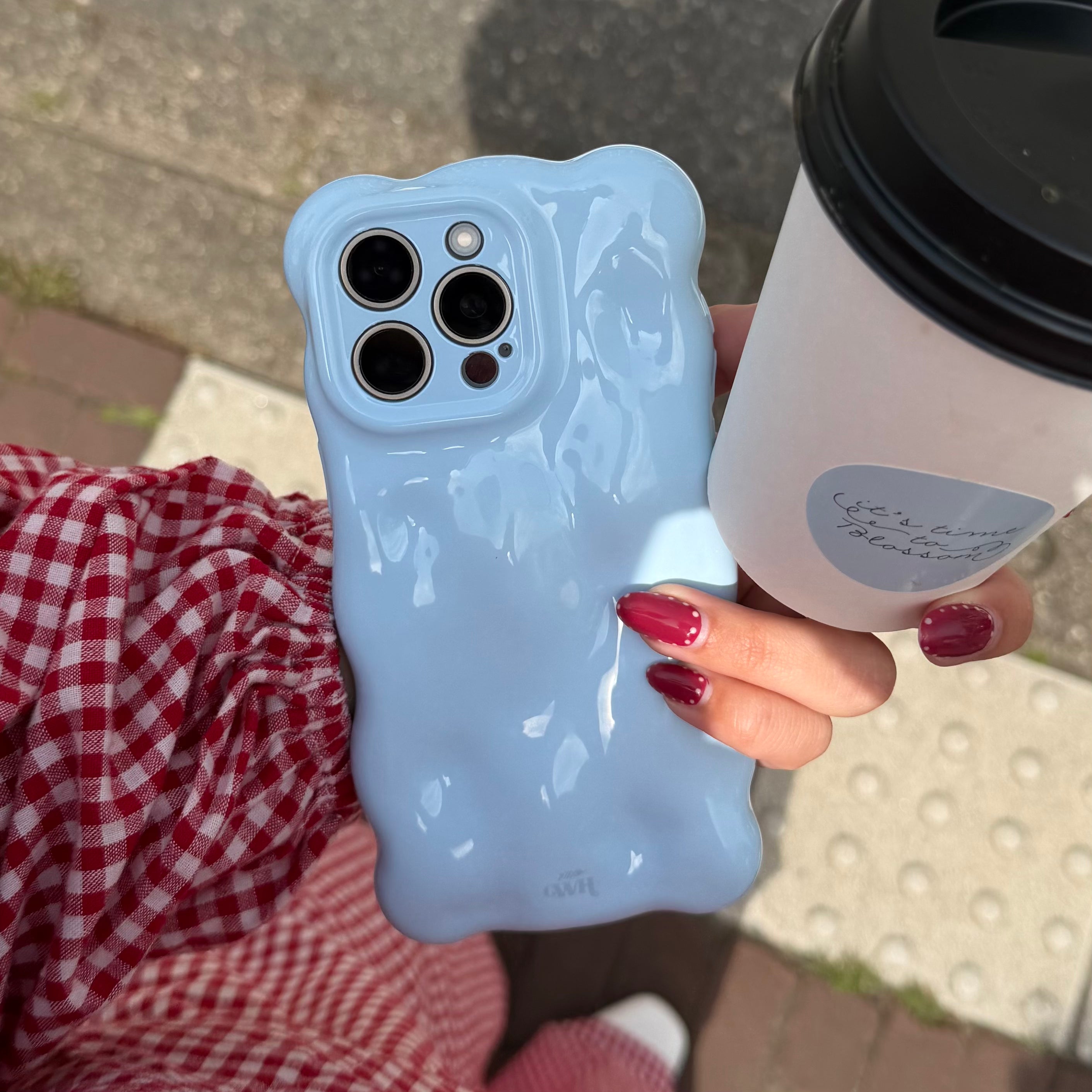 Bubbly case Ice Blue - iPhone 15 Plus