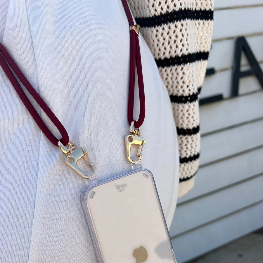 xoxo Wildhearts - iPhone 14 Pro Max - Red Rules Transparant Cord Case