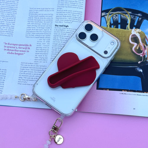 Lipgloss Holder - Heart (Burgundy)