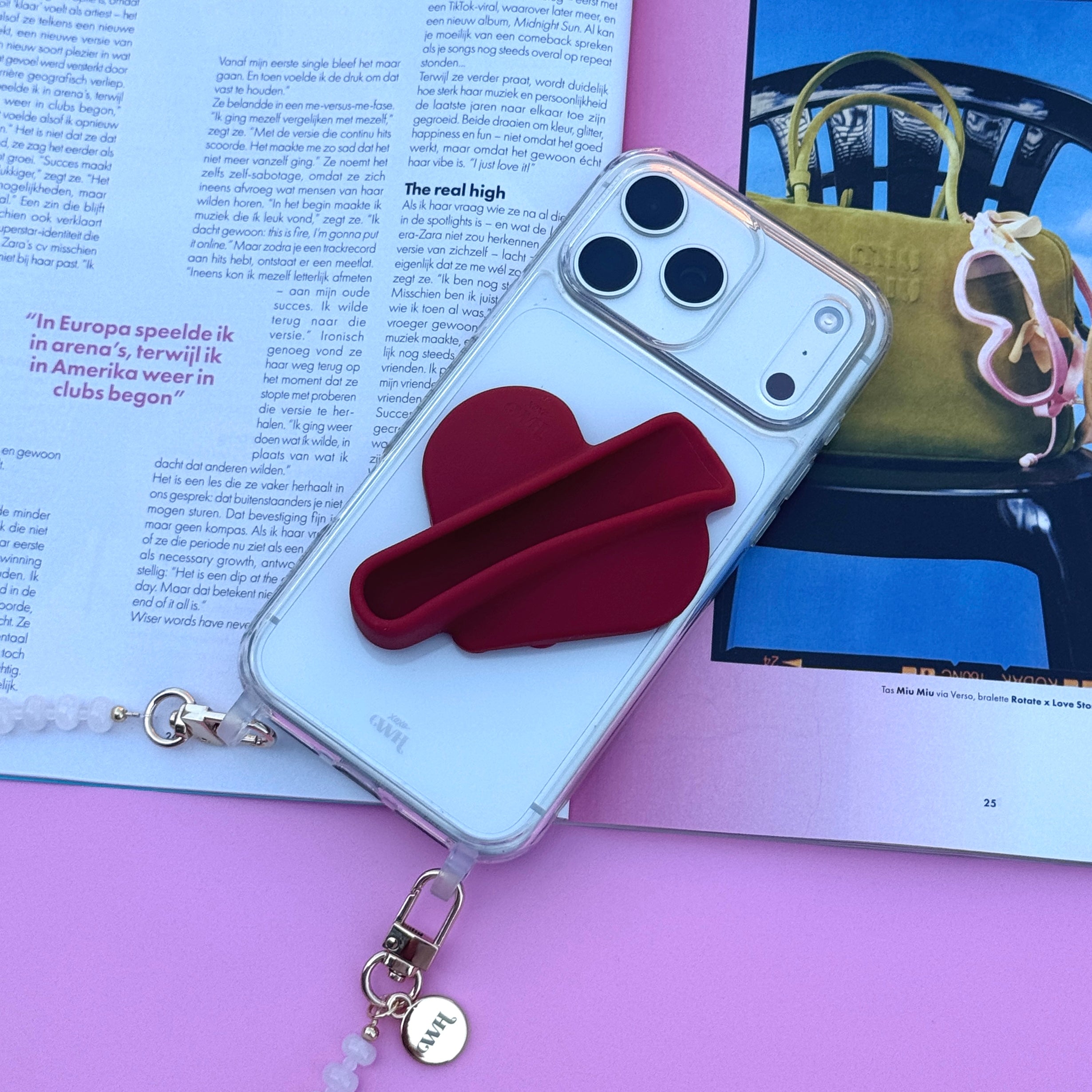 Lipgloss Holder - Heart (Burgundy)
