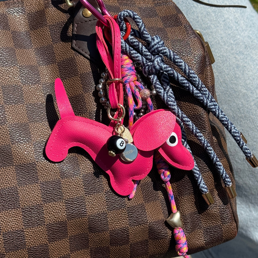 Bag Charm - Puppy Love - Pink