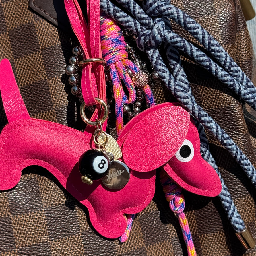 Bag Charm - Puppy Love - Pink