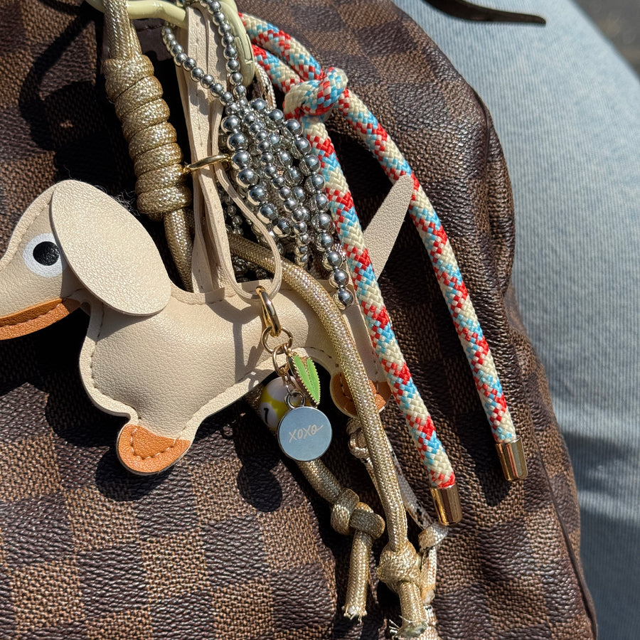 Bag Charm - Puppy Love - Beige