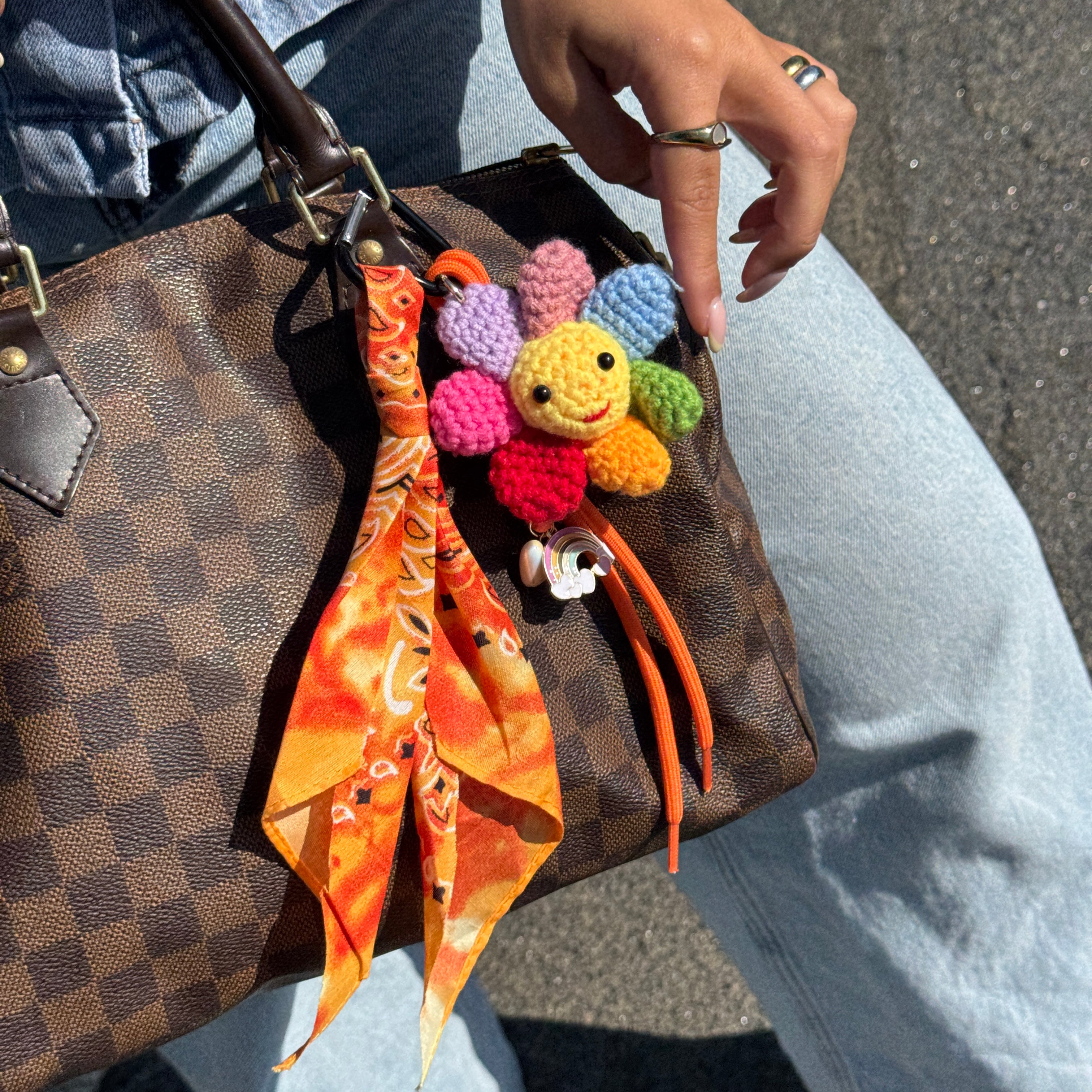 xoxo Wildhearts Bag Charm - Sunshine Bloom - Orange