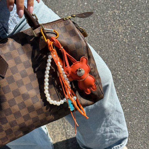 xoxo Wildhearts Bag Charm - Teddy Twist - Orange