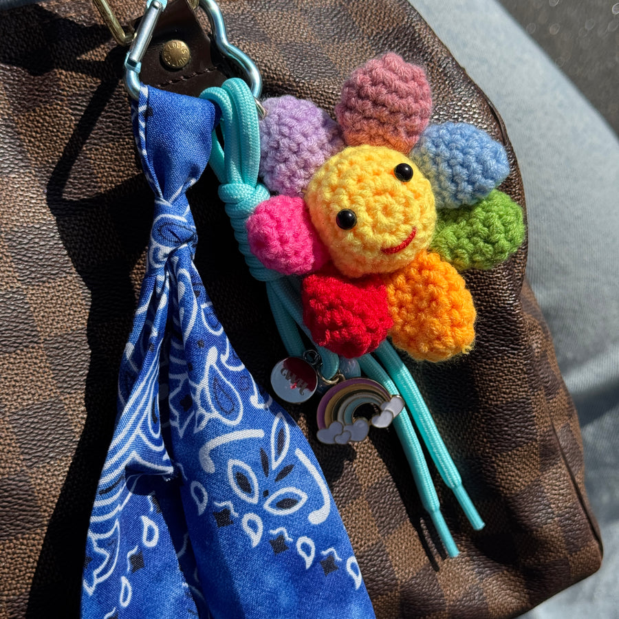 Bag Charm - Sunshine Bloom - Blue