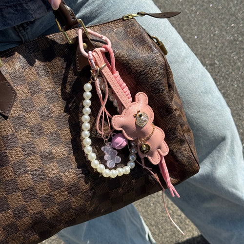 xoxo Wildhearts Bag Charm - Teddy Twist - Pink