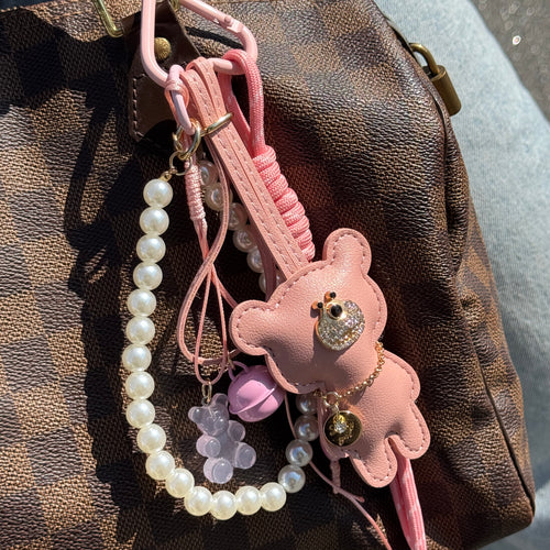 xoxo Wildhearts Bag Charm - Teddy Twist - Pink