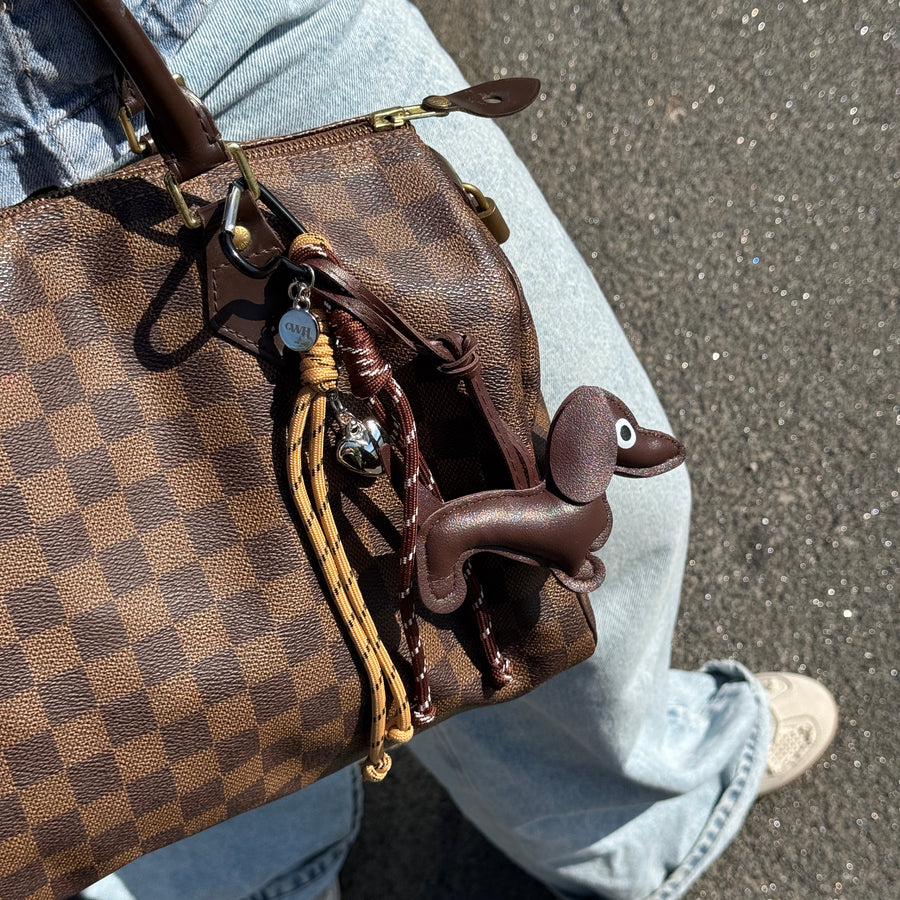 Bag Charm - Puppy Love - Brown