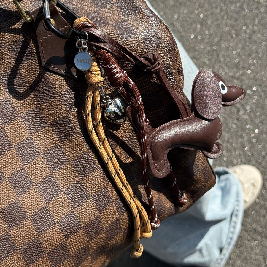 Bag Charm - Puppy Love - Brown