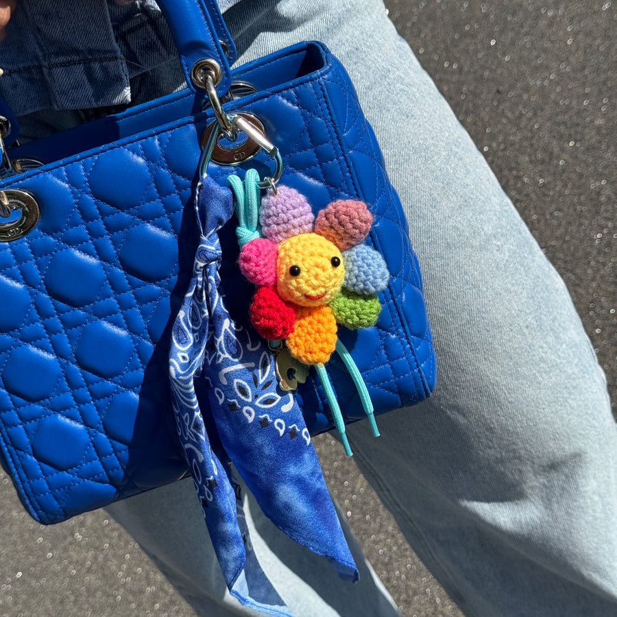 Bag Charm - Sunshine Bloom - Blue