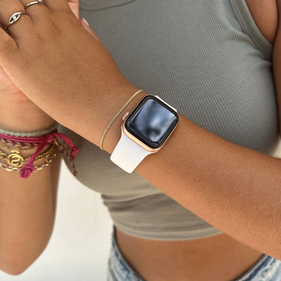 Apple Watch siliconen bandje wit