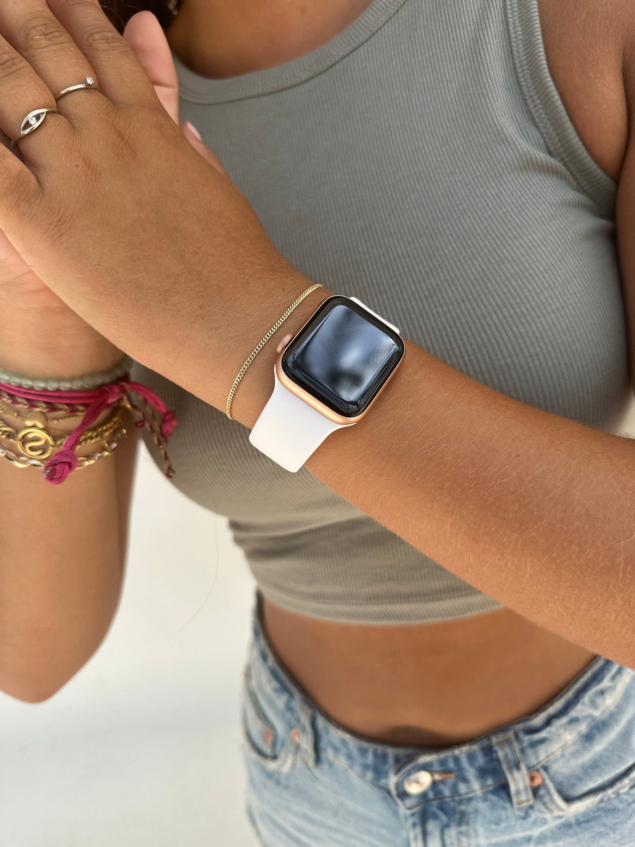 Apple Watch Silikonband Weiß